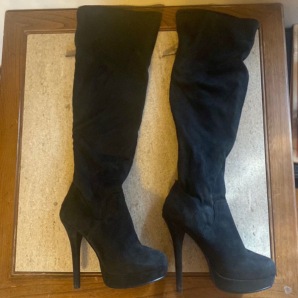 Kardashin Kollection Black Over the Knee Boots
